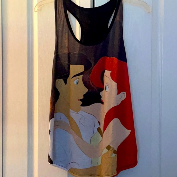 Hot Topic Disney Ariel Large Black Racerback Tank - Picture 1 of 6